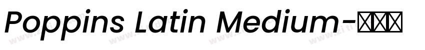 Poppins Latin Medium字体转换